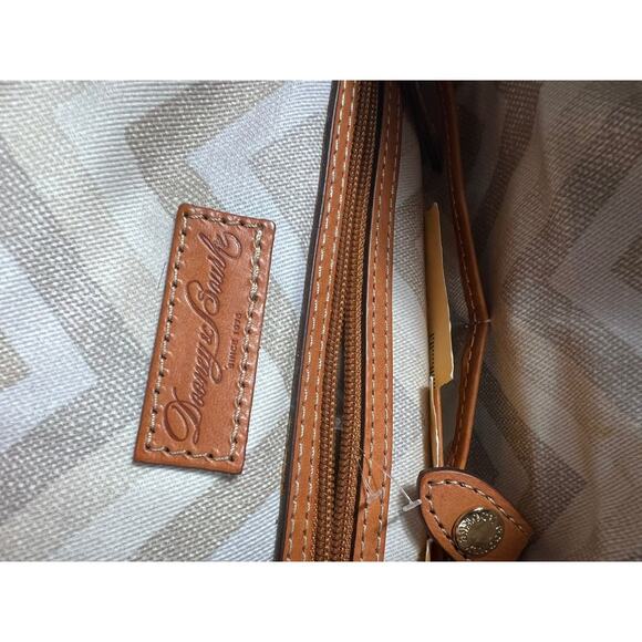 Dooney & Bourke Claremont Python Print Textured Tote Domed Satchel - Picture 12 of 16